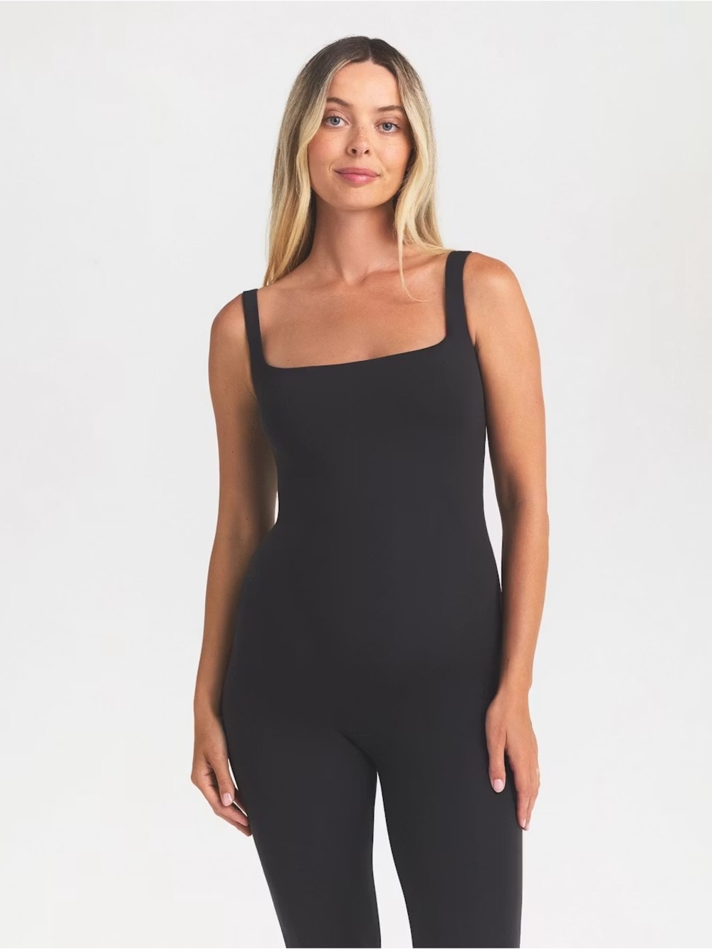 Skims Fits Everybody Maternity Catsuit In Onyx - Picture 2 of 4
